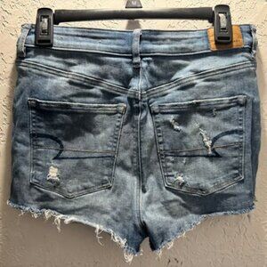 American Eagle Super Hi Rise Shortie Jean Shorts